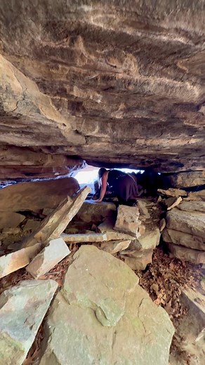 The video of us Crawling Through to the other side of Thunderbird Cave!! | Robert Smiley
