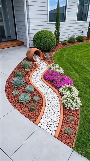 Creative Dry River Bed Landscaping Ideas