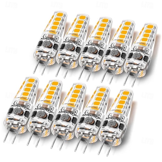 G4 Bi-Pin LED Light Bulbs 3W AC/DC 12-24V, Dimmable for Landscape, Under Cabinet, & Chandelier Lighting 10pcs 2025 - $37.99