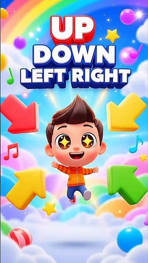 Kids Peom | Up and Down Song for Kids 🆙⬇️ | Fun Action Rhyme for Toddlers #shorts