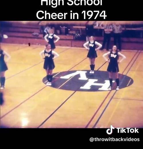 High School Cheerleading Squad Routines from 1974