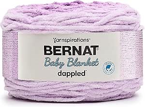 Bernat Baby Blanket Dappled Crocus Faerie Yarn - Ball of 300g/10.5oz - Polyester - 6 Super Bulky - 220 Yards - Knitting/Crochet