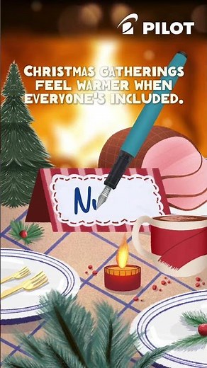 Pilot Christmas Handwritten Place Cards