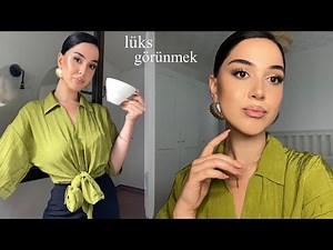 LÜKS GÖSTEREN MAKYAJ I benimle hazırlanın, günlük makyaj, saç, kombin