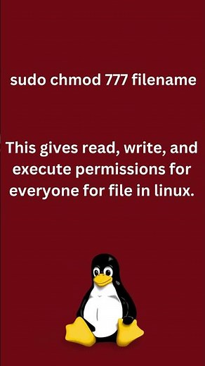 File Permission Linux 777 #chmod #777 #file #permission #change #linux #command #commandline