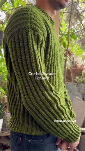 Handmade Crochet Sweater 🧶💖for men's #crochet #crochetpatterns #handmadewithlove