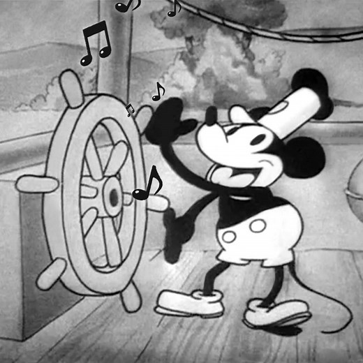 24K views · 1K reactions | A captain of firsts! Steamboat Willie was the first animation to feature synchronized  and sound effects. | Mickey Mouse | Facebook