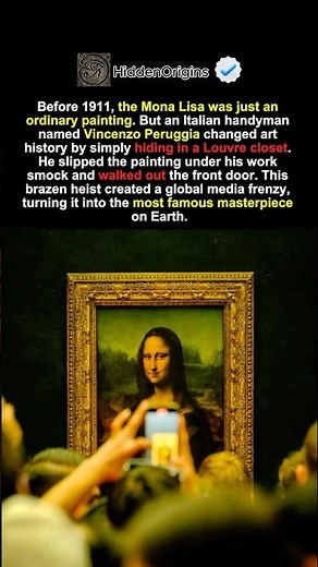 How a broom closet made the Mona Lisa famous #history #truestory #monalisa