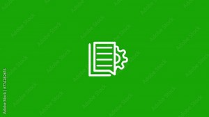 Engineering, development and innovation icon outline. ,animation, cartoon, illustration, clip art