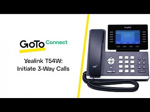 Yealink T54W: Initiate 3-Way Calls