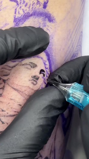 Black and grey realistic portrait stipple whip pepper shading technique tattoo process tattoo artist - Spray tattoo msk #tattooartist #tattooprocess #tattootechnique #tattooapprentice #tattootutorial #howtotattoo #tattooforbeginners #tattootips #tattoopractice #learntotattoo #worldsbesttattoos #besttattoos #tattooinspiration #tattoo