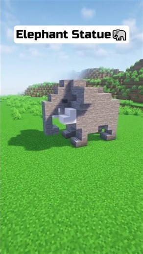 creating an elephant statue #minecraft #minecraftbuilding