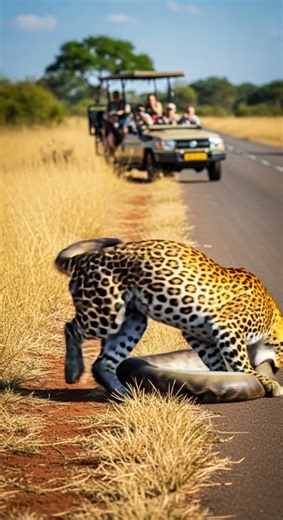 Leopard vs Python – who’s the real jungle king Ultimate showdown #wildlife #nature #animals