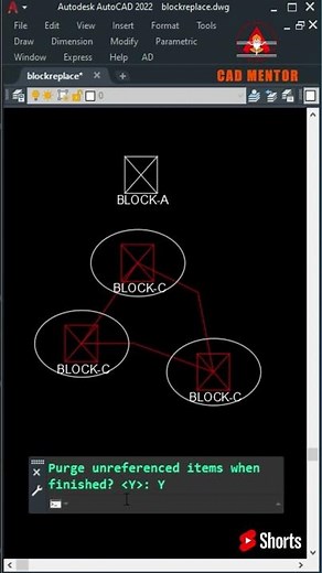 How to Replace Block With Another block #autocadcommands #shorts #viralshorts #viralvideo #viral