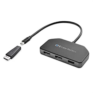 Cable Matters Triple 4K DisplayPort Splitter (Mini DisplayPort Hub) with 8K DisplayPort1.4 and 4K HDMI for Windows, NOT Compatible with macOS