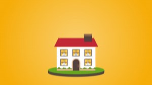 House Illustration with Money | Free Stock Video Footage