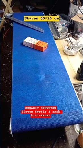 DIY Conveyor mini 80 cm‼️ ada 2 serrvo penyortir #diyprojects #conveyor #arduino 👍👍🔥