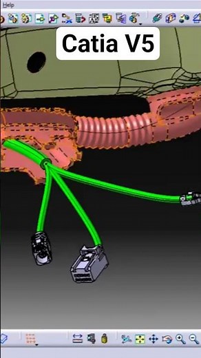 🚘Tailgate Wiring Harnes Routing project completed using CATIAV5#shorts #ytshorts #BIWDESIGNEINCATIA