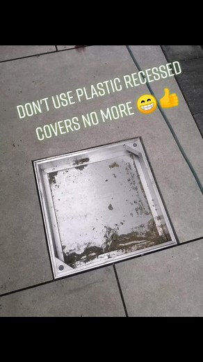 Stopped using the plastic recessed covers, as the always bow and look shite 😁👍#paving #landscapinglife #onthetoolstv