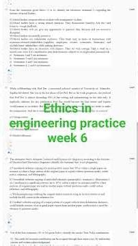 ethics in engineering practice week 6