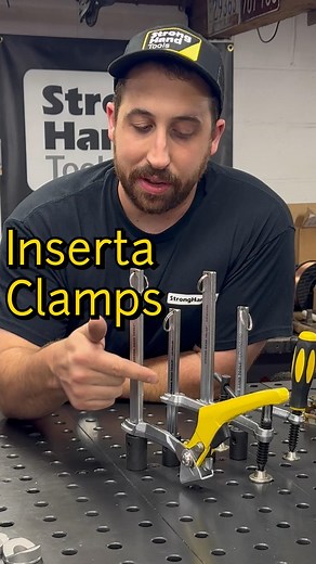 Strong Hand Tools on Instagram: "BuildPro’s Inserta Clamps are a key component of our fixturing systems, offering a versatile solution for securing workpieces. These clamps are designed for easy insertion into the BuildPro system’s hole pattern, providing strong, reliable clamping with quick adjustments. They come in various sizes and types, including toggle, screw, and quick-release options, making them suitable for a wide range of fabrication and welding tasks. Their robust build ensures durab