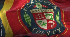 Old Flag of American State of, state of Arizona, United States of America - loop