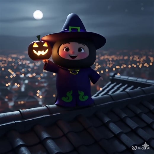 Magic Flight! The Mini-Ninja Becomes a Tiny Witch on a Broomstick! 🧙‍♂️🌕