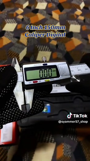 6 Inch 150mm Digital Metal Caliper Stainless Steel Vernier Calipers Electronic Micrometer Ruler Tool Included Battery #caliper #caliperdigital #foryou #tiktokshop #murahrezeki