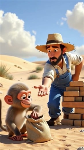 Admi or bandar ki mehnat ka banaya ghr zaya | passo || slowed #shortsfeed #animals #shorts #viral