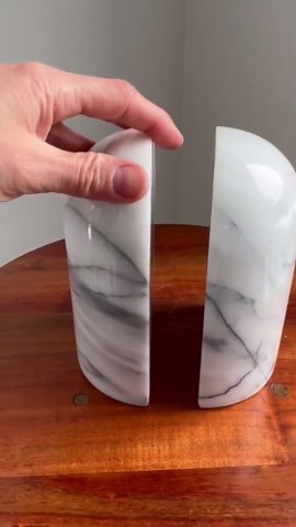 Vintage IKEA Ceramic Bookends – Minimalist Scandinavian Design – White Stoneware Half-bowl Book Ends – Retro 80s 90s IKEA Decor – Set of 2 - Etsy