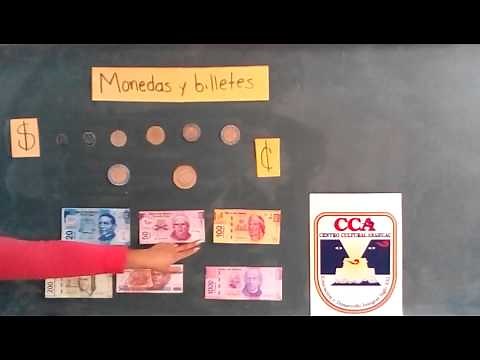 Enseñanza de monedas y billetes con niños de primer grado