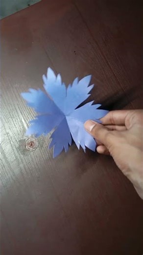 How to Make a Blue Paper Flower (Super Easy)