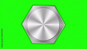 Rotating bolt animation. Metal bolt head. Construction hardware. Tool for building and repairs. Element construction industry. 4K seamless loop animation