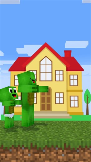 Mikey Family and JJ Family - Maizen Minecraft Animation #maizen #minecraft #shorts