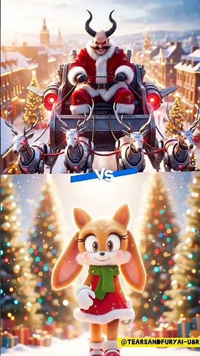 Bad Santa Eggman vs Good Santa Sonic Team 🎄 | Christmas Battle You Never Expected! #ai #viral#Shorts