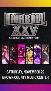 13 reactions · 87 shares | Pyro, power chords & pure nostalgia! Don’t miss Hairball’s epic rock tribute show live on 11/22.  Buy Tickets: bit.ly/HB-BCMC | Brown County Music Center | Facebook