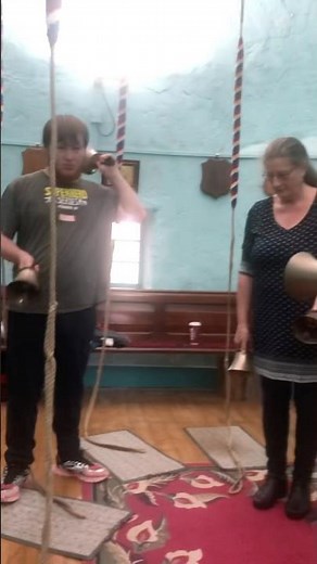 Handbell Ringing #kyletheringer #bellnoise #bellringing #bells #travel #churchbells #shorts