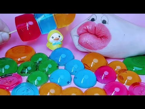 Weird Blue Lollipop Eating ASMR | RelaxingCrunchySounds (Blue Theme)