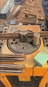 Construction rod bending process.