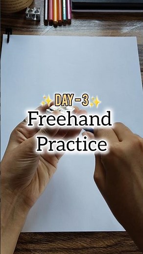 ✨✏️Day - 3 - Freehand practice ✨ Learn about 2d and 3d shapes, gesture practice ✏️