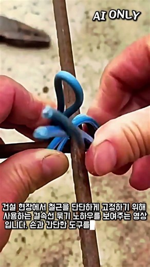 도구 하나로 끝내는 십자 철근 정밀 결속 기술 #worker #process #hardware #reinforcement #tips