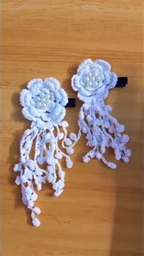 ✨ Blooming with every detail ✨ these handcrafted floral clips are the perfect #short #crochet #diy