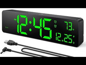 Digital Wall Clock-LED Large Digits Display