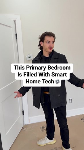 Epic Systems | Luxury Smart Home Designers on Instagram: "Behind the scenes of a primary bedroom setup we do all the time in new builds. Dual roller shades, warm-dim lighting, hidden speakers, and everything controlled from a clean keypad or simple voice commands. The goal is comfort, simplicity, and a high-end look without cluttering the space. #epichomesystems"