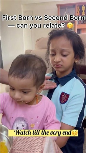 The difference between your first born vs. second born 😂🤍 #firstborn #viral #siblings #funny #fyp