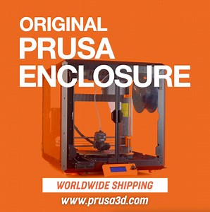 Original Prusa Enclosure is an accessory for your 3D printer that houses your Original Prusa i3 MK3S and provides a stable printing environment. ☑ High-quality components ☑ Perfectly sized for the Original Prusa MK3S/ ☑ Print high-temperature materials ☑ Stackable and upgradable ☑ Smart design ☑ Official and user-made add-ons 🌎 International warranty and 24/7 support 📦 Worldwide shipping. Order now at www.prusa3d.com | Prusa Research 3D printers
