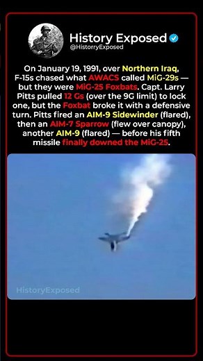 How an F-15 Fighter Jet Won a Dogfight Against a MiG-25 Fighter Jet 👀😳