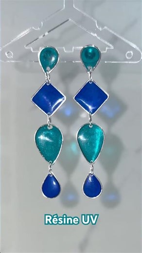 B.O. en résine UV tutorial #resin #pourtoi #diy #handmade #tutorial #earrings #fyp