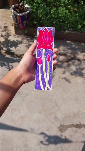 Diy floral bookmark 🔖 #youtubeshorts #bookmark #painting #shorts