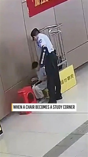 He was doing homework on the floor… Then an officer stepped in